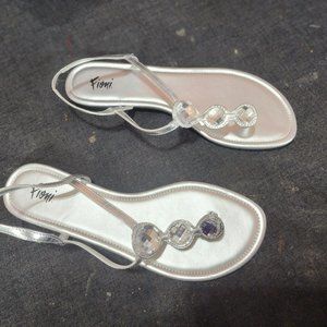Woman's silver sandals